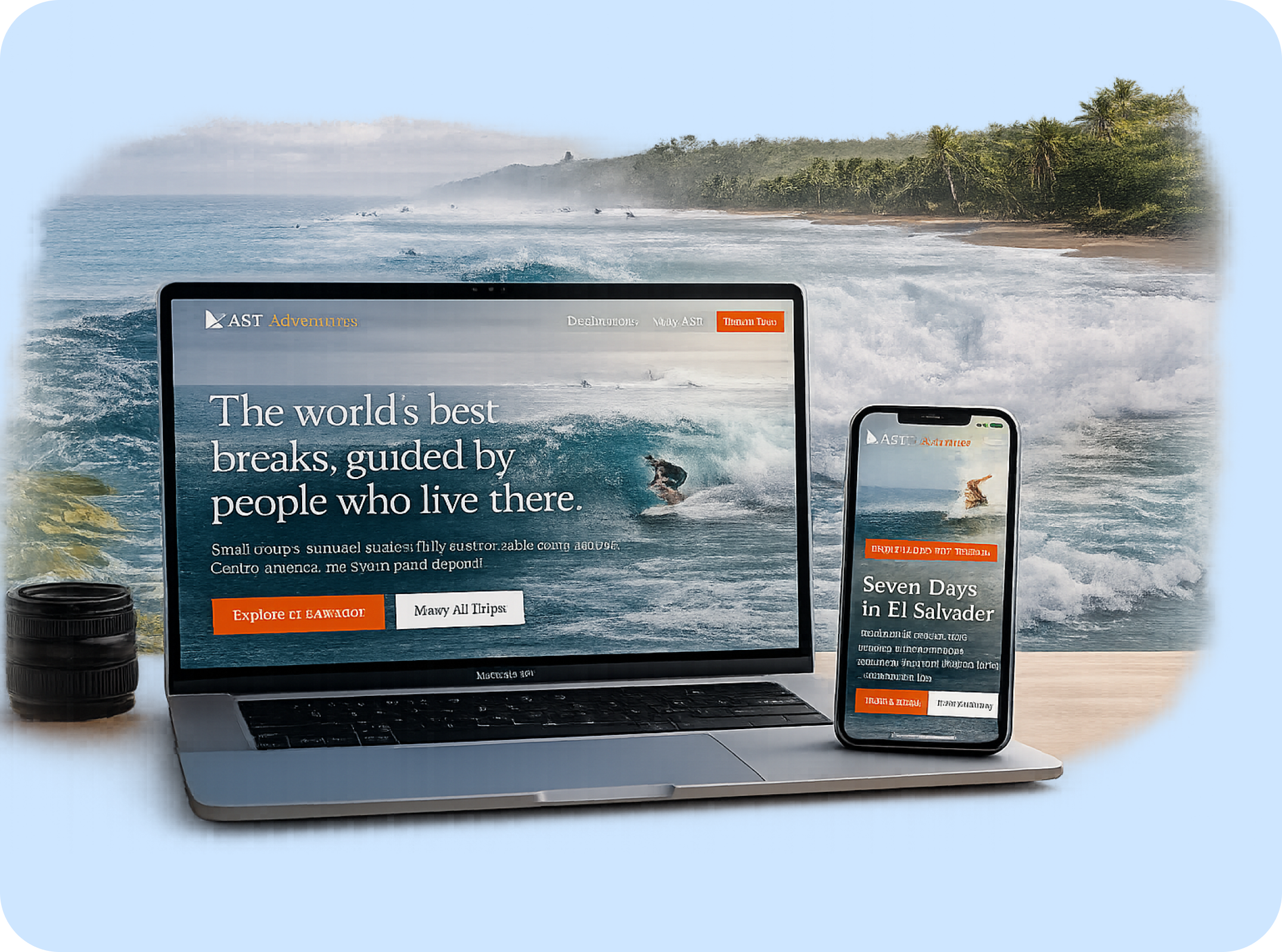 AST surf website redesign
